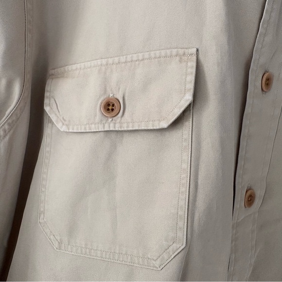 Polo Ralph Lauren Shirt Hawaii Naval Air Base Tan Button Up Safari Military - Picture 4 of 16